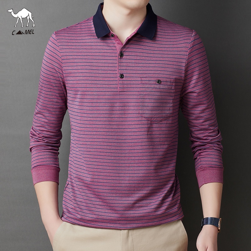 Áo polo tay dài có cổ thời trang công sở cho nam