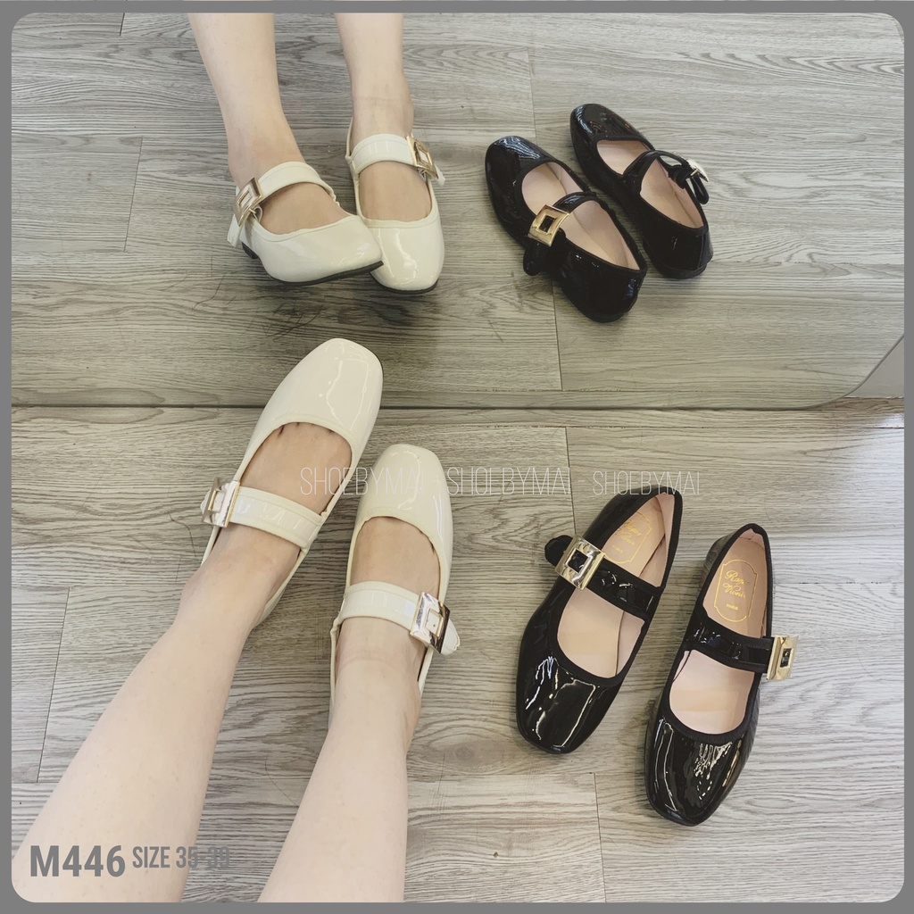 Giày búp bê mary jane nữ quai ngang M446 - FORM BÉ LÊN 1 size