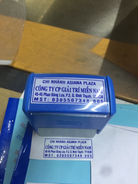 Con dấu cửa hàng 4 dòng