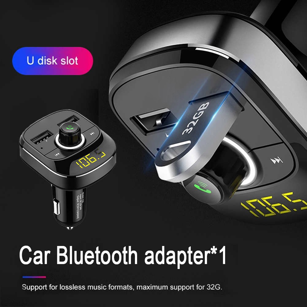 Tẩu sạc 2 cổng USB 3.1A tích hợp MP3 kết nối bluetooth có FM cho xe hơi