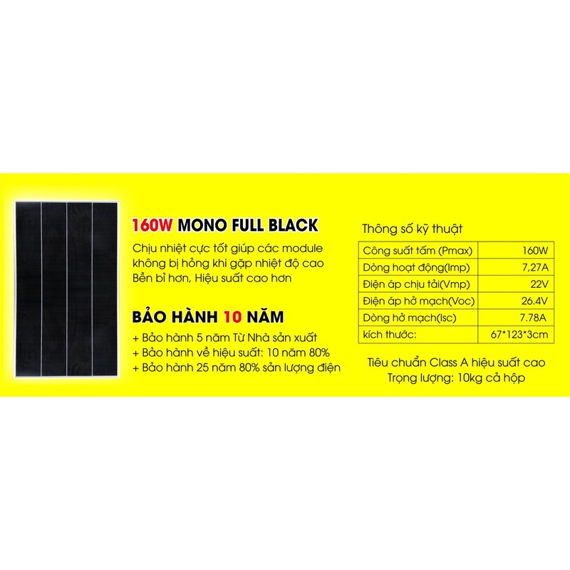 (Sỉ =lẻ) Pin năng lượng mặt trời 100w mono - công nghệ mới nhất- đủ công suất-chính hãng