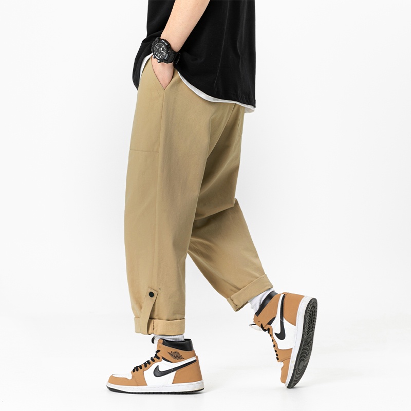 Quần Baggy Kaki Nam Nữ Unisex - MayLinh shop - Kiểu Dáng Basic Dễ Phối Đồ- Cạp Chun Ống Rộng Phong Cách Hàn Quốc Ulzzang