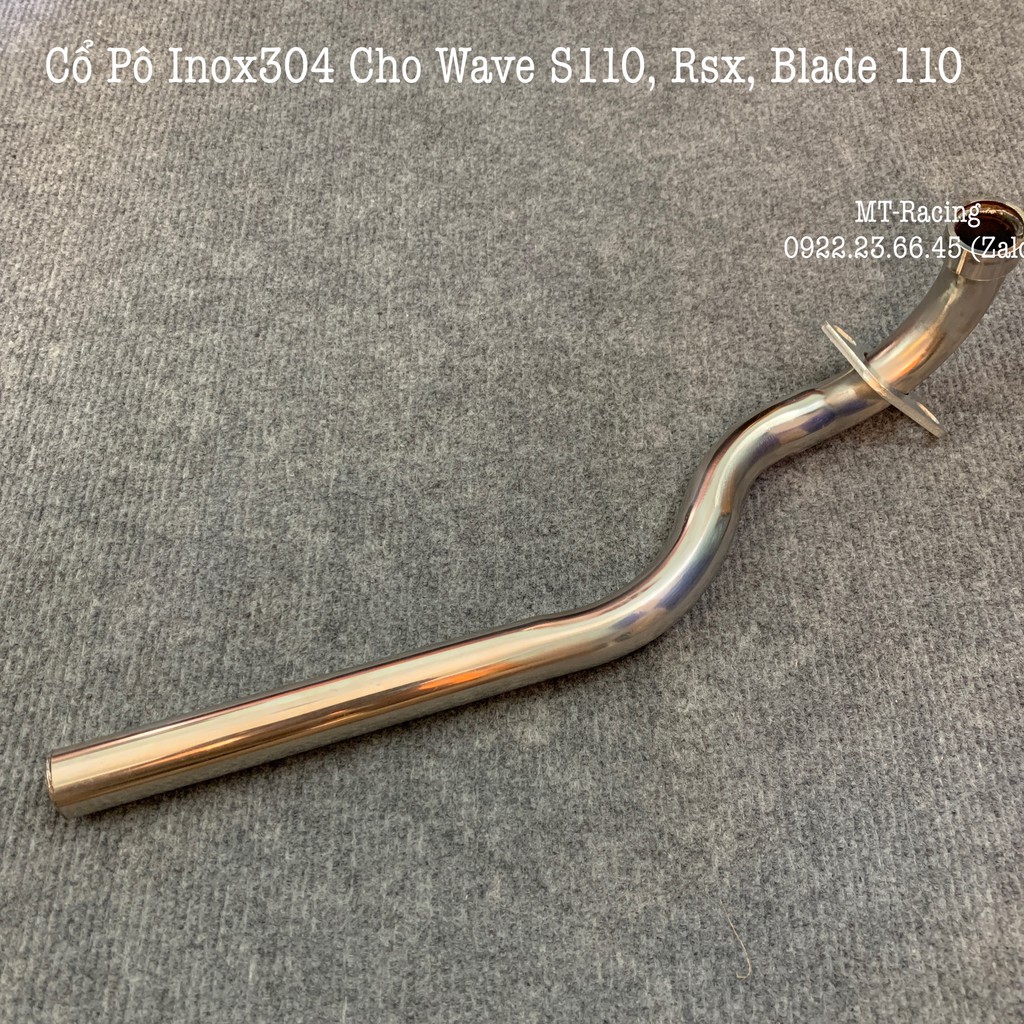 Cổ Pô Inox304 Cho Wave S110, Rsx, Blade 110 Siêu Sáng Không Gỉ