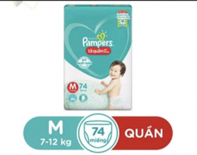 Tã quần PAMPERS giữ dáng size M74/ L68/XL62/ XXL56