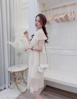 Đầm voan tơ 2 lớp phối bèo✨