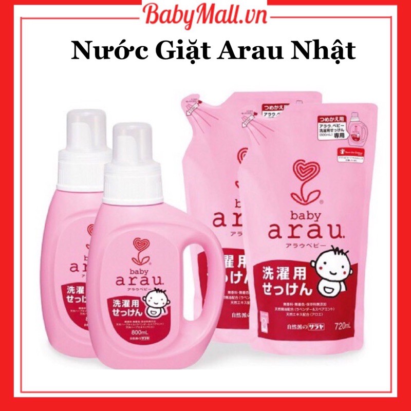 Nước giặt Arau chai 800ml - túi 720ml