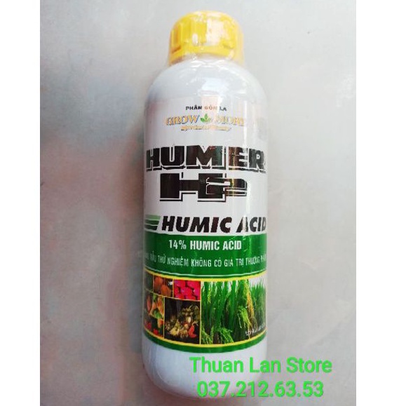 Chai 1lít Phân Bón Hữu Cơ HUMER H2 14% Humic Acid Chống Rụng Hoa, Tăng Đậu Trái