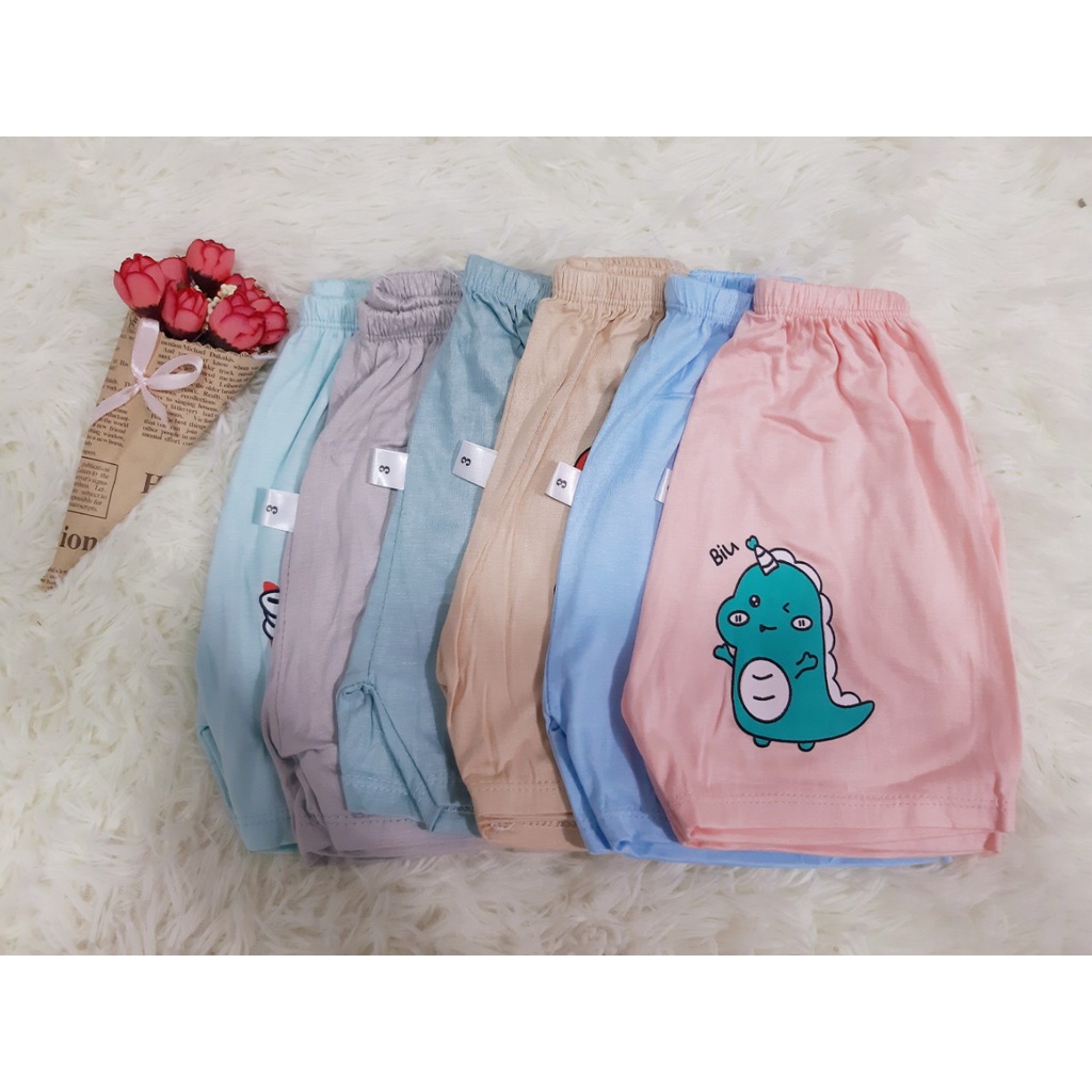 Quần đùi cotton cho bé yêu in hình kute dễ thương chất mềm mát mùa hè