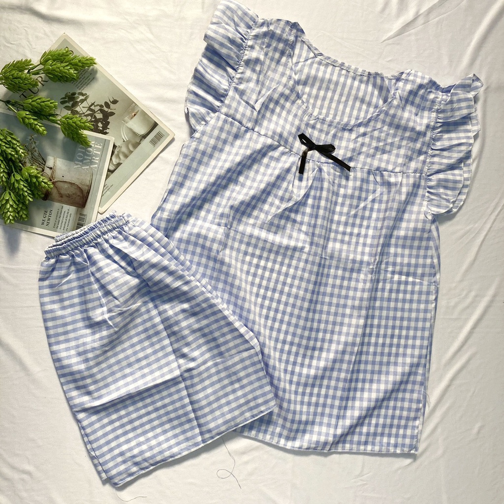 Đồ bộ mặc nhà freesize từ 40-45kg , đồ bộ cho nữ, cho bé gái lớn vải mềm - B45