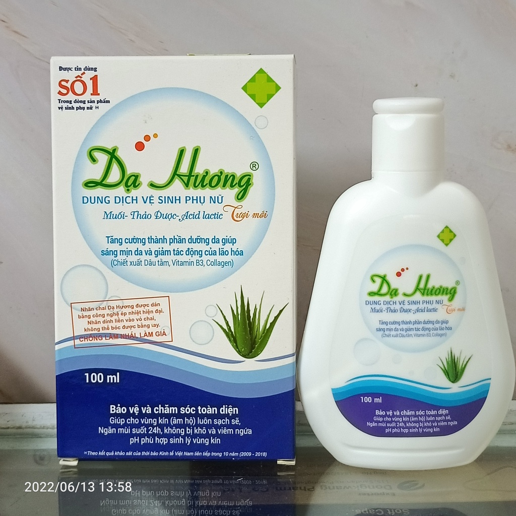 Dung dịch vệ sinh Dạ Hương lô hội chai 100ml