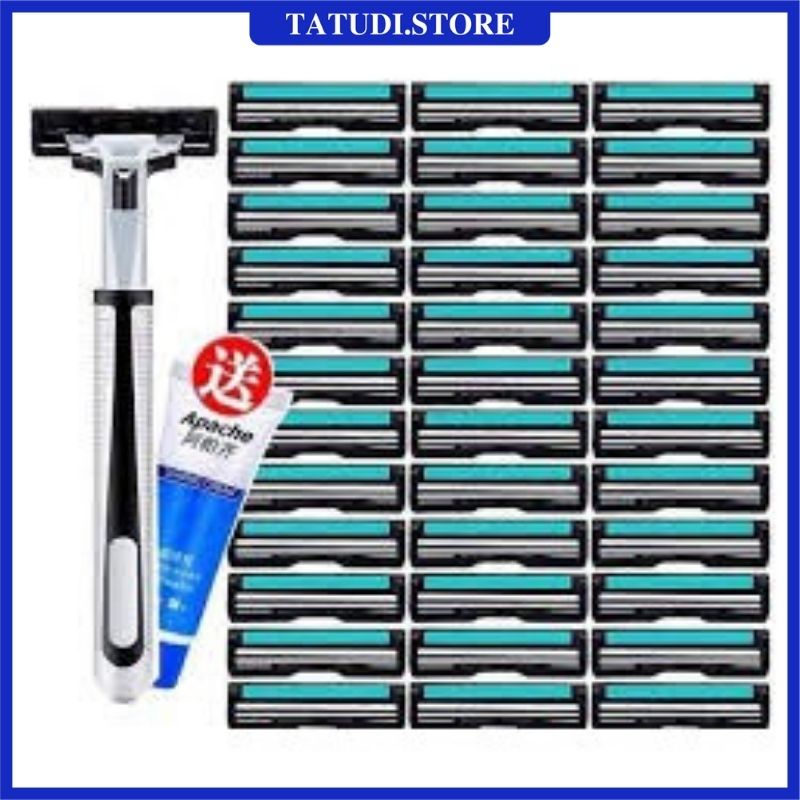 Bộ dao cạo râu 36 lưỡi chất lượng hàng loại 1 cao cấp tặng kèm tuýp kem bôi siêu tiện lợi (Quà cho bố nhé các mẹ)