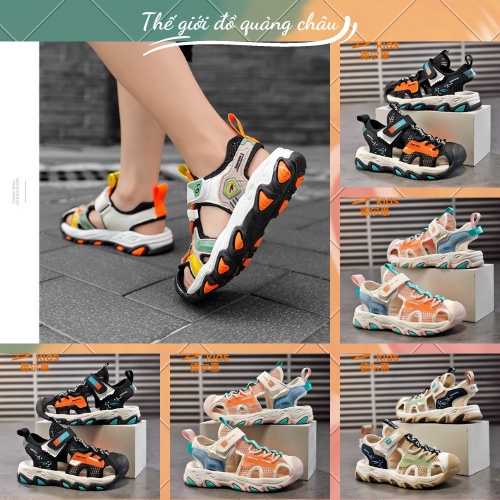 Dép Sandal Sport Bít Mũi Cho Bé Trai, Mẫu Mới 2022 - Hàng Quảng Châu Cao Cấp (2226)