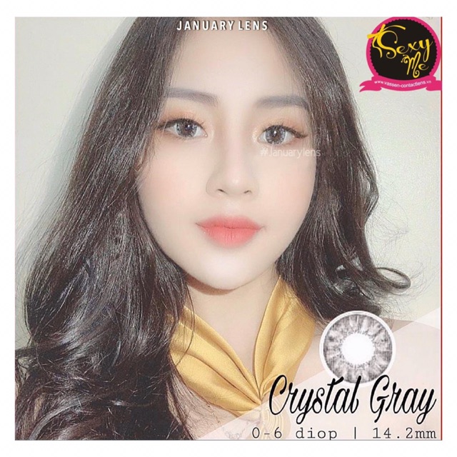 Lens Crystal gray(có độ cận)