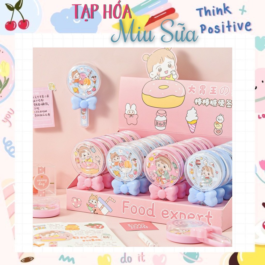 Set 40 hình dán sticker hộp nhựa cây kẹo mút độc lạ nhất 2021 - MiuSua