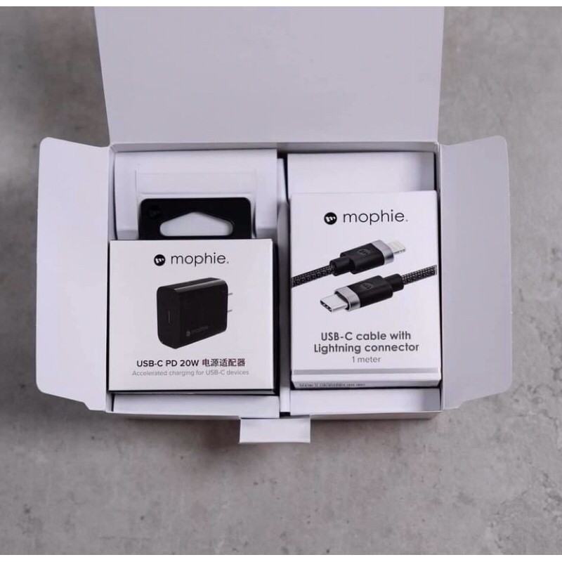 Combo sạc cáp Mophie 20W chính hãng mới nhất