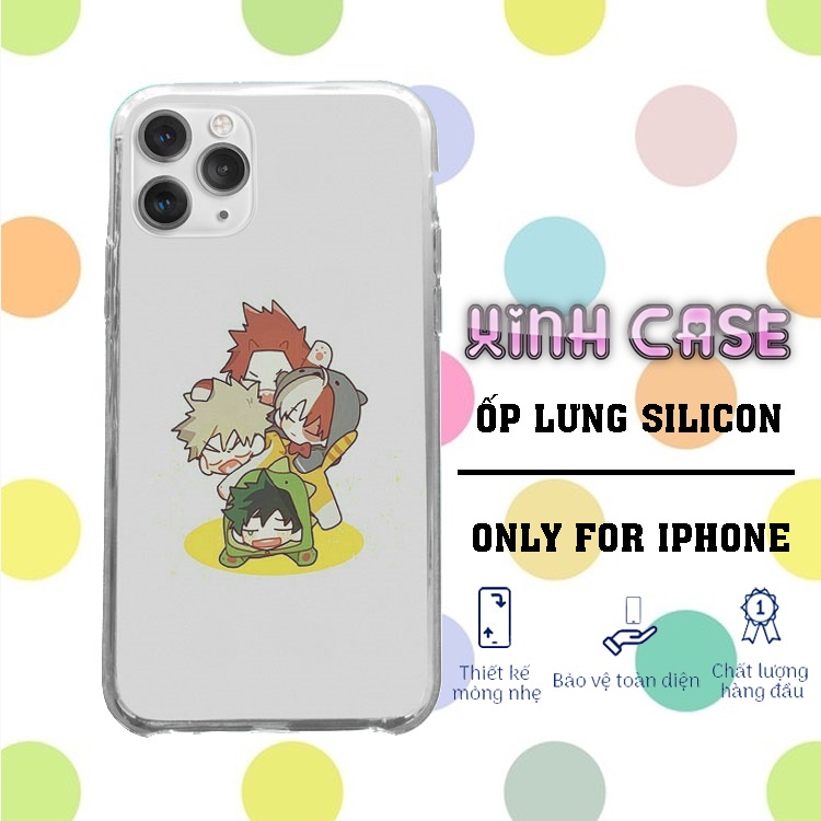 Ốp điện thoại XINH four friend sticker my hero academia cho iphone 5 - iphone 12 MHAPOD20210045