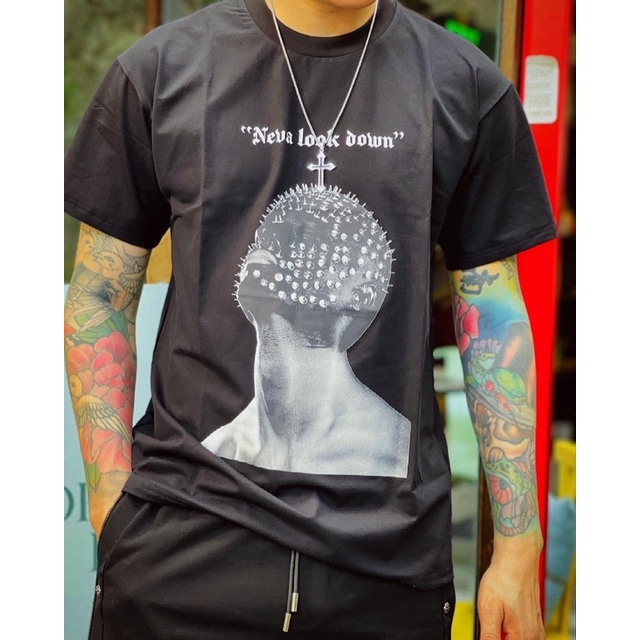 Áo thun nam cổ tròn, in hình mặt người Form rộng Unisex giá rẻ và đẹp. 2 màu trắng đen thun cotton co giản TShirt | BigBuy360 - bigbuy360.vn