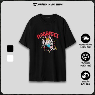 Áo thun unisex ngắn tay không cổ in hình RABBIGEL - Bộ sưu tập áo phông bad rabbit cá tính