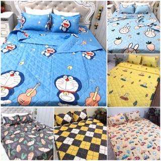 Trọn bộ chăn ga gối 5 MÓN COTTON POLY