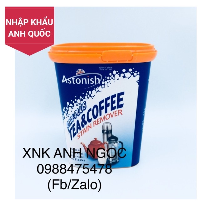 [ NHẬP UK - MẪU CŨ] Bột tẩy trắng chén bát ly tách Astonish C9622 / Bột tẩy chén bát an toàn sinh học Anh Quốc