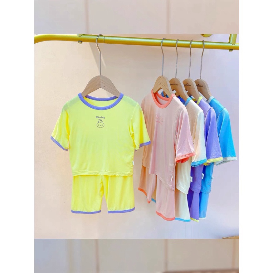 Bộ Quần Áo Trẻ Em Minky Mom Lửng Lovely Nhiều Màu Cho Bé Chất Thun Lạnh Siêu Mềm Mịn Mát