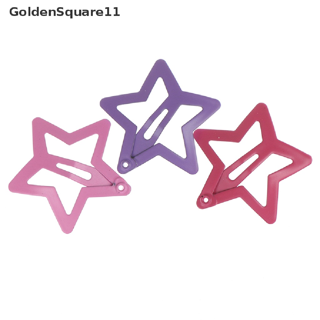 Set 6 Kẹp Tóc Kim Loại Hình Ngôi Sao Dễ Thương Cho Bé Gái Goldsquare11