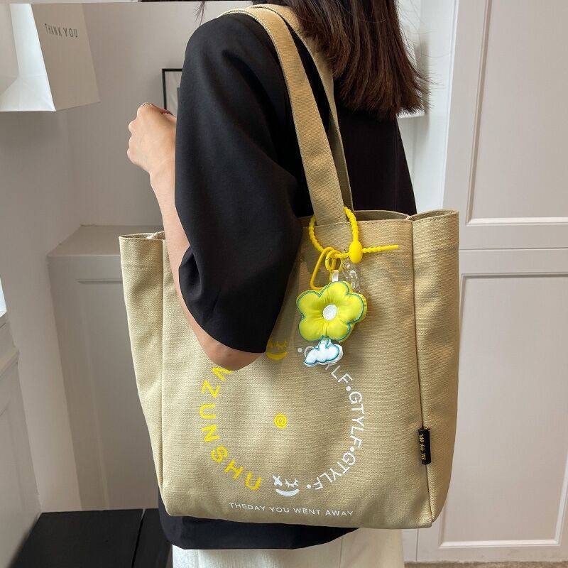 Túi Vải Canvas Đeo Vai Thời Trang Xinh Xắn Cho Nữ