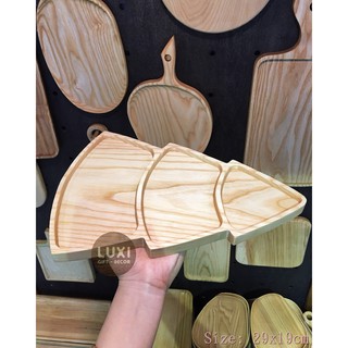 Khay - Thớt gỗ hình cây thông decor 29 (KT: 29x19cm)