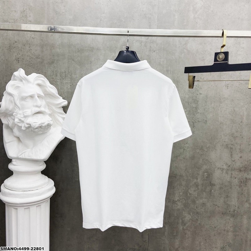 Áo Polo Nam Cotton 100% Dập Vạch Xanh Đen Sọc Chéo