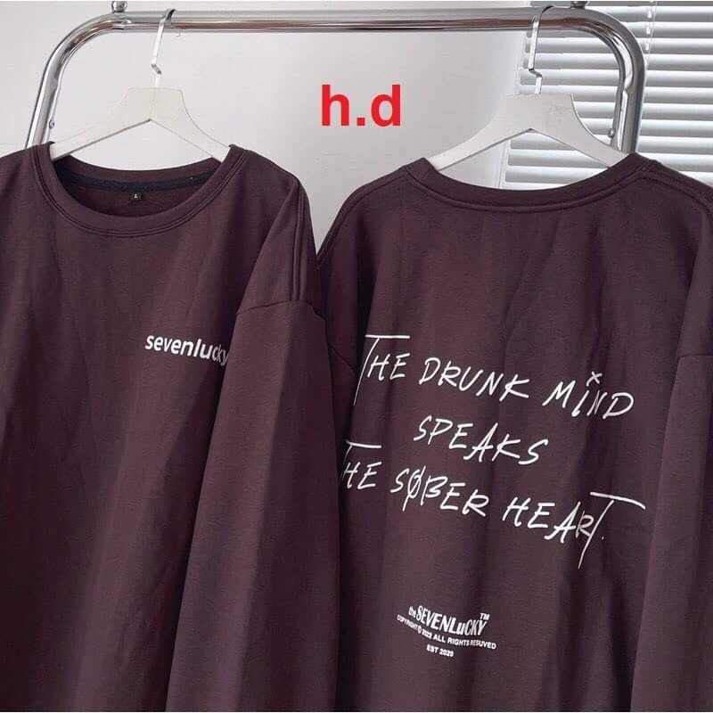 Áo Sweater Seveen Unisex nam nữ tay lỡ Oversize form rộngThời trang Thu đông ấm áp, nỉ cotton ko bai xù, cổ tròn