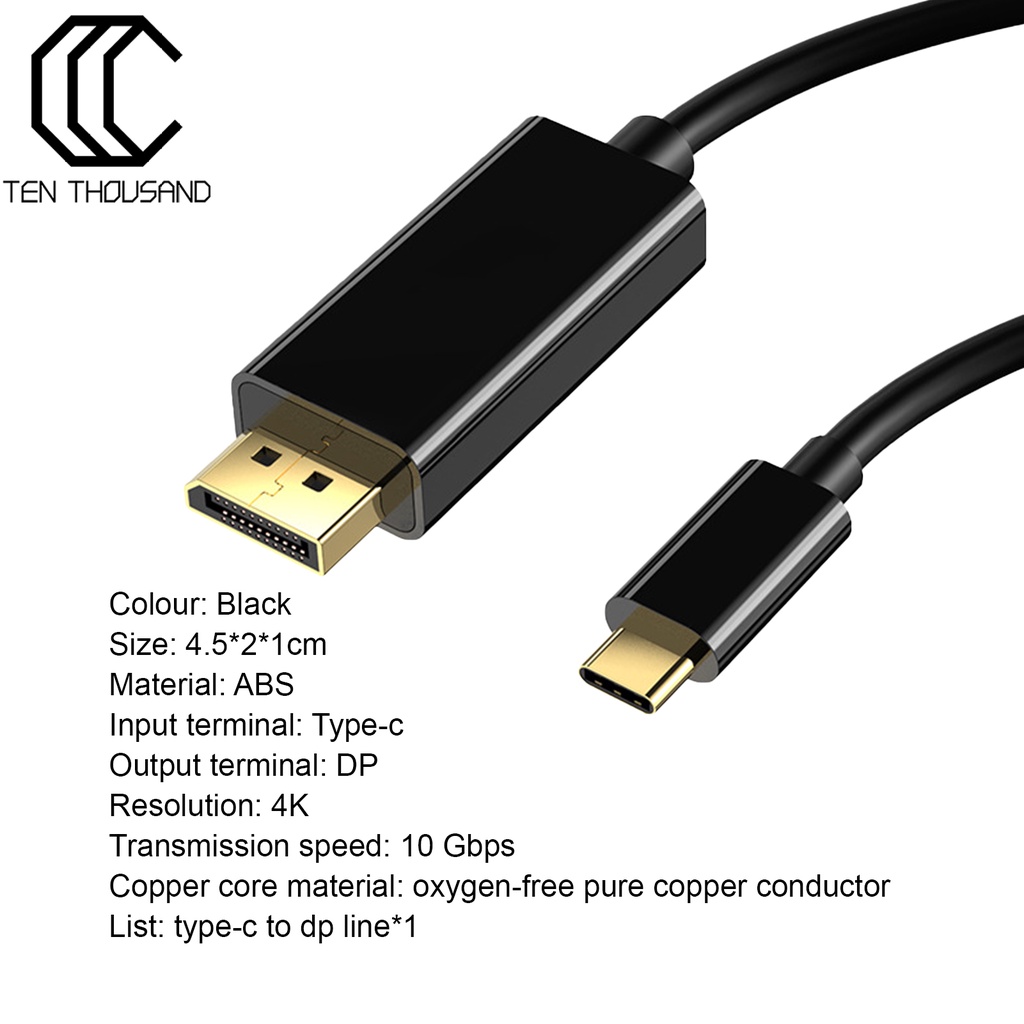 Dây Cáp Chuyển Đổi Usb-C Sang Dp 1.8m Cho Máy Tính | BigBuy360 - bigbuy360.vn