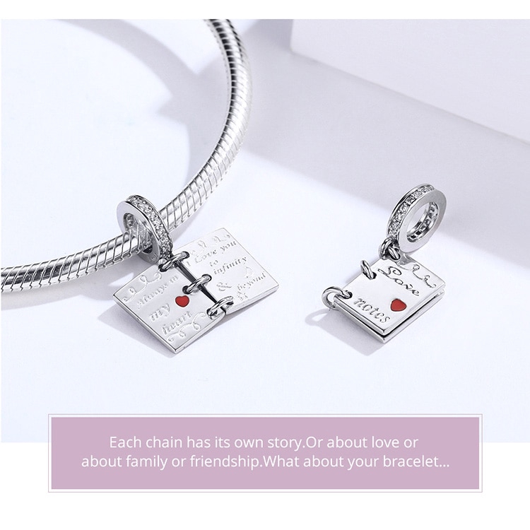 Hạt Charm Bamoer SCC1262 Bằng Bạc 925 Thật Hình Cuốn Sách Đang Mở Độc Đáo Dùng Để Tự Làm Trang Sức Vòng Tay Thời Trang