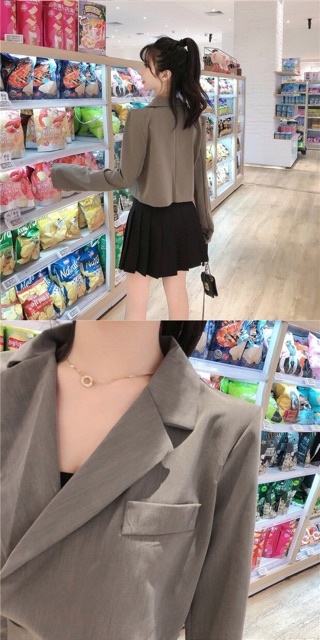 Combo áo vest ngắn và váy xoè thượng lưu cao cấp oder