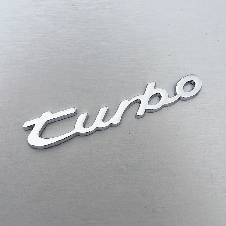 ❤Xe Hơi Tăng Chiều Cao Bằng Kim Loại Chất Lượng Cao❤Logo turbo Ba Chiều Bằng Kim Loại Dán Trang Trí Thân Xe Hơi