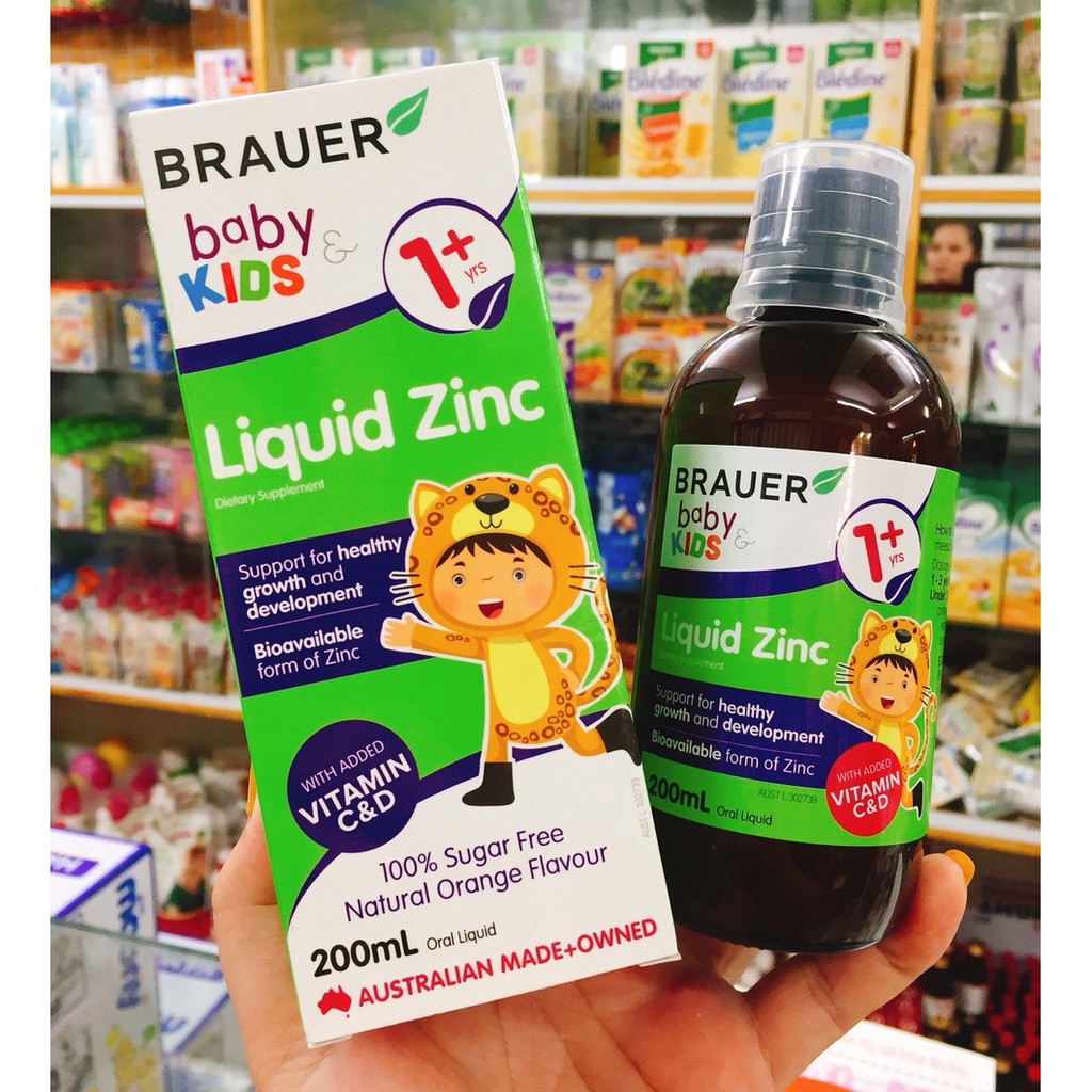 Brauer Liquid Zin C Bổ Sung Kẽm và Khoáng Chất Cho Trẻ Từ 1 Tuổi Trở Lên (Chính hãng ÚC)