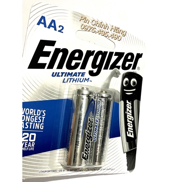 Pin AA Energizer Ultimate Lithium Chính Hãng Vỉ 2 Viên