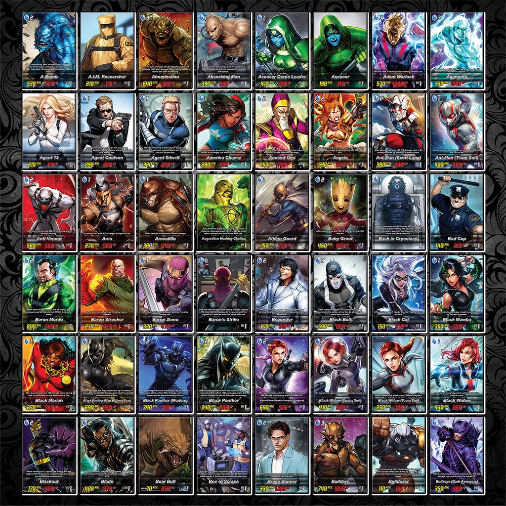 Thẻ Bài Marvel Battle Lines - Khổ 6.3 x 9 cm