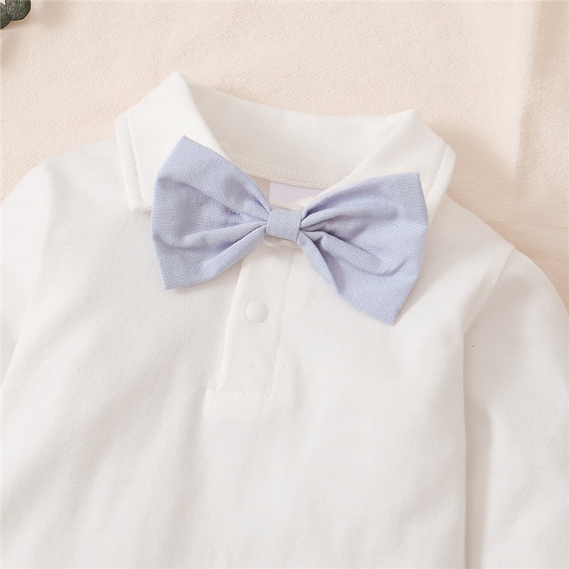 Set áo liền quần+quần yếm Mikrdoo tay dài mặc đi tiệc cho trẻ sơ sinh/trẻ tập đi