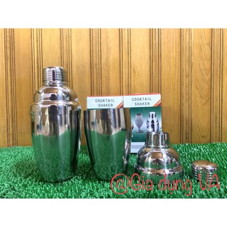 Bình lắc rượu cocktail shaker 350ml bằng inox 304 cao cấp