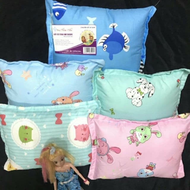 Gối bông sơ sinh họa tiết cho bé kích thước 24x36cm