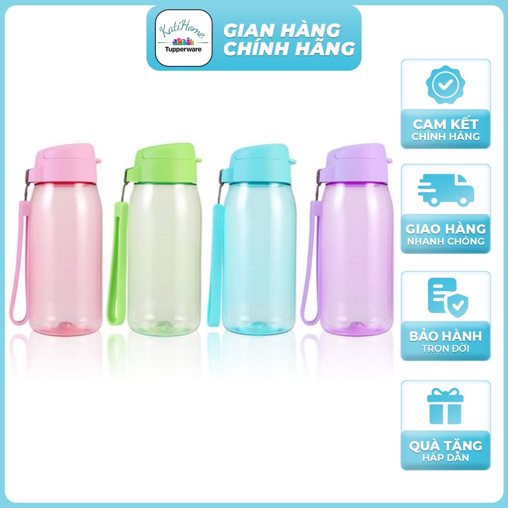 Bình Nước Tupperware Lohas Flask Chất Liệu Nhựa Nguyên Sinh Cao Cấp An Toàn Sức Khỏe 550ml