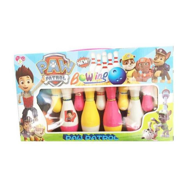 Đồ chơi Bowling Paw Patrol vui nhộn giúp nhận biết màu sắc, rèn luyện tay chân cho bé thỏa sức vui c