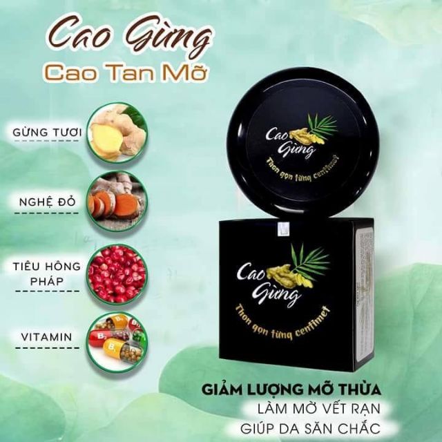 CAO GỪNG TAN MỠ THIÊN NHIÊN VIỆT CÁT TƯỜNG