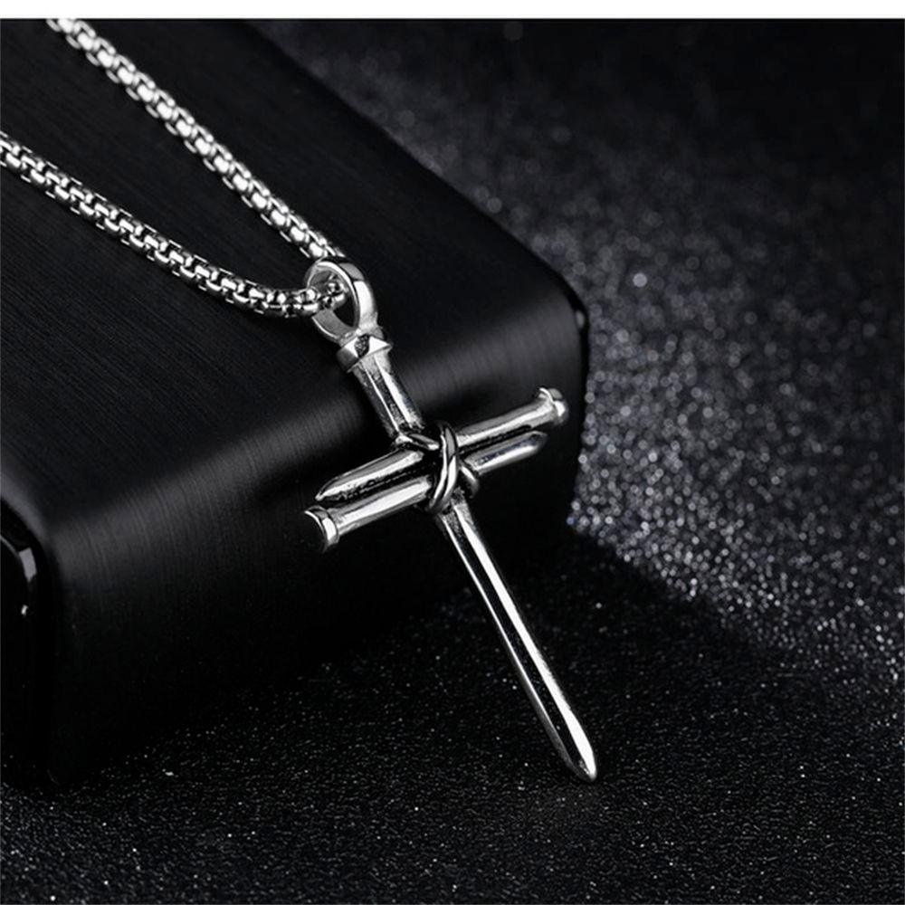 SUMU Vòng cổ Mặt Thánh Giá Phong Cách Hip Hop Punk Cổ Điển Cho Nữ