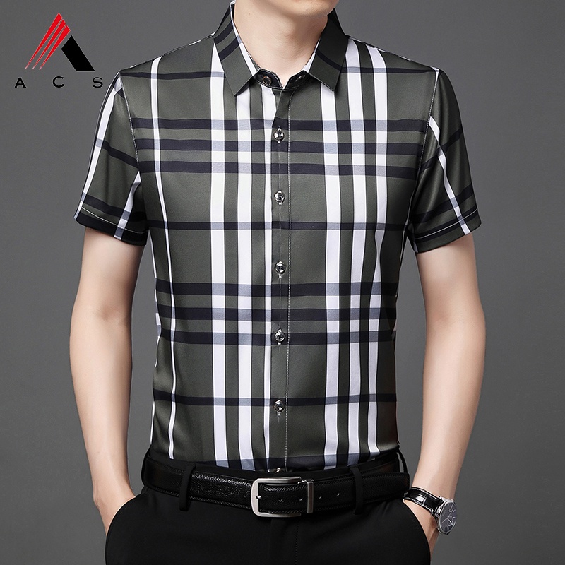 Áo Sơ Mi Ngắn Tay In Họa Tiết Thời Trang Công Sở Dành Cho Nam