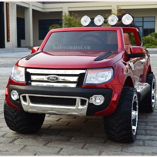 Ô tô xe điện trẻ em địa hình FORD RANGER XLS 2 chỗ 4 động cơ ghế da cao cấp ( Đỏ-Đen-Trắng-Xanh)