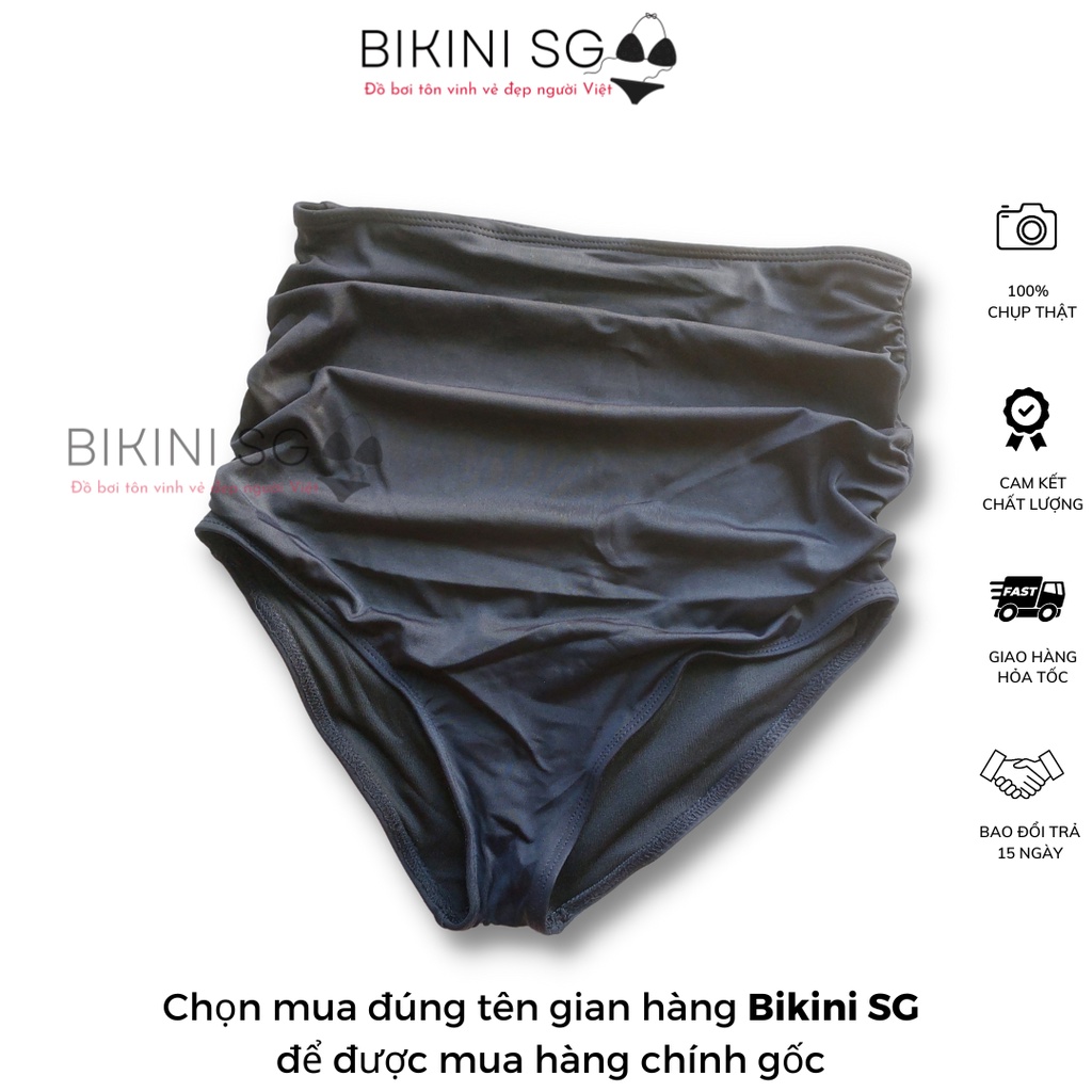 Quần bơi lẻ váy bơi lẻ lưng cao đi bơi đi biển tiện lợi màu đen BIKINI SÀI GÒN