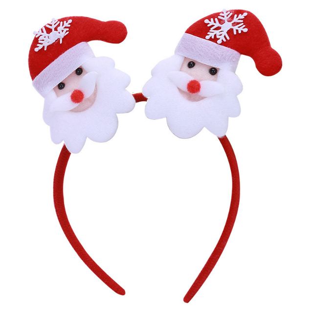 Băng đô cài tóc sừng tuần lộc Noel loại mỏng bằng vải nỉ