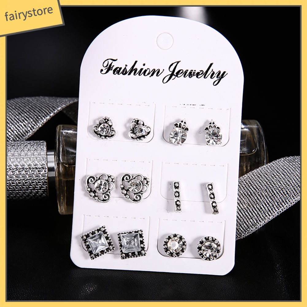 Set 6 đôi khuyên tai họa tiết Bohemian thời trang