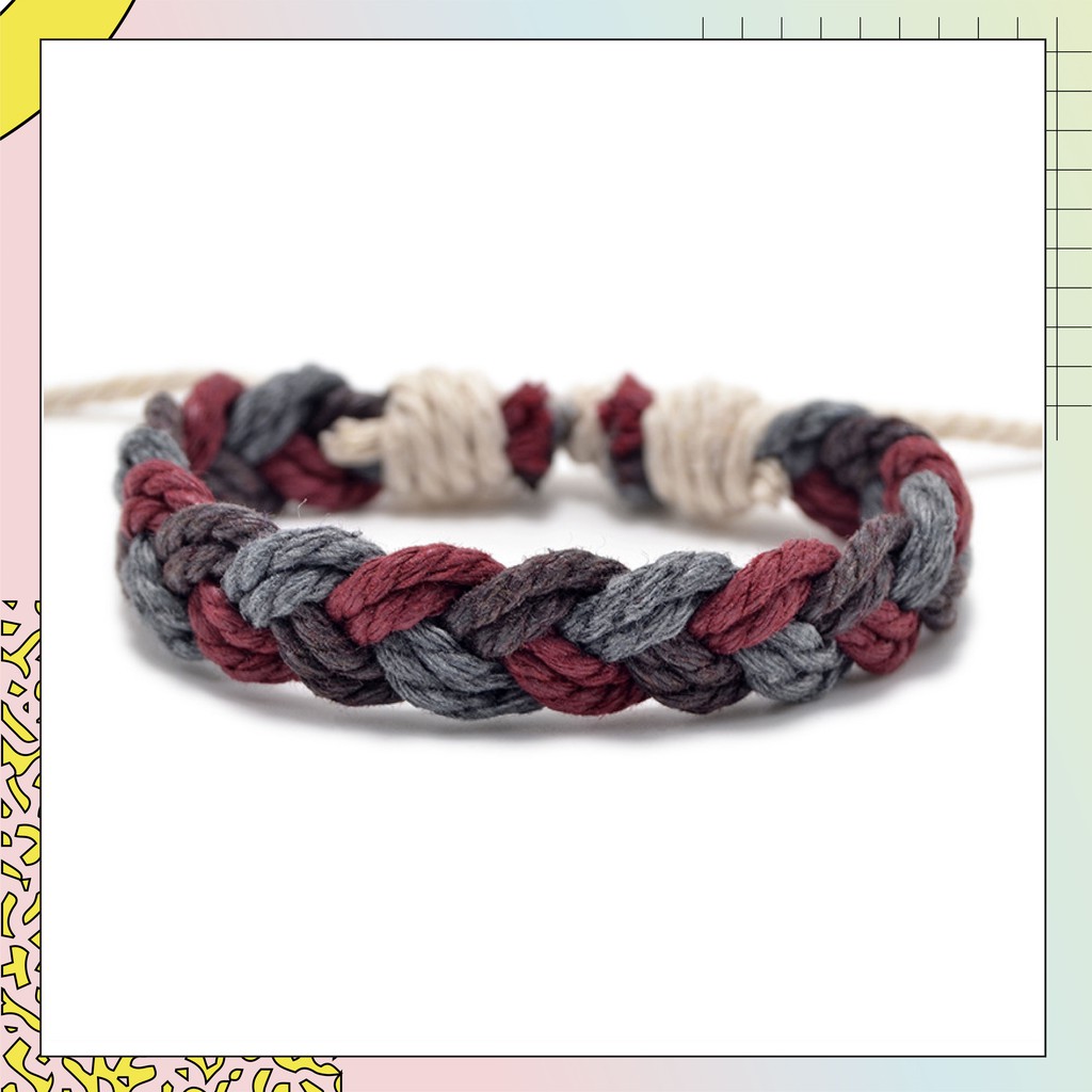 Vòng Tay Dây Bện Thủ Công Phong Cách Boho Phụ Kiện Thời Trang Nam Nữ Handmade size nhỏ - Stigma